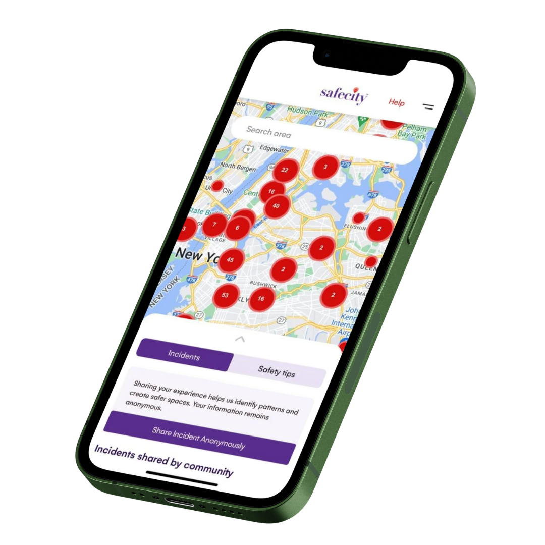 Safecity platform map visualization